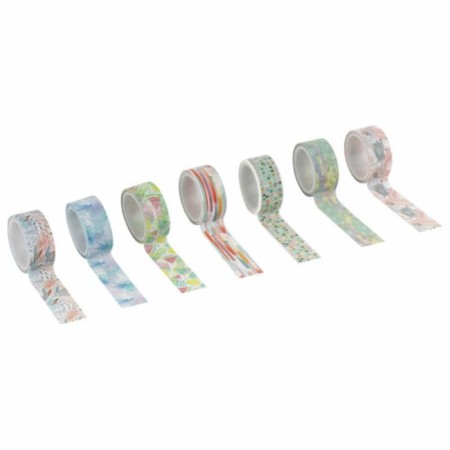 Adhesive Washi-tanks for decor "mix No. 1", 15 mm x 3 m (set 7 pcs) rice paper-3