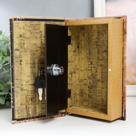 Safe Broke Tree leatherette "cylinder" 21x13x5 cm-3