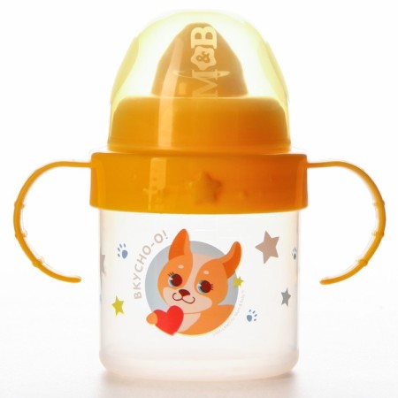 Children's stroke with solid nose "Dog Lou", 150 ml., With pens, yellow color-1