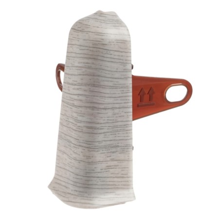 Outdoor angle (external) with fasteners for skirting board 70mm "decoration", 253 Gray ash.-1