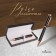 Gift handle, ball "Galant" in the leatherette case, rotary, black and golden case