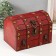 Casket chest "Leo. With rivets" brown-red 16x15.5x22 cm