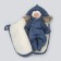 Set for discharge Winter Kinderlitto "Lapland", 5 items, height 56-62 cm, Denim color
