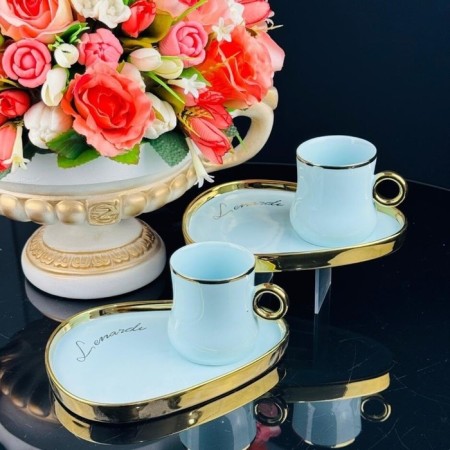Lenardi coffee set, porcelain, 12 items