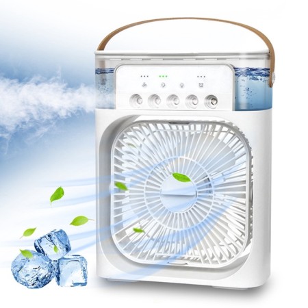 LOF-06 portable fan, with a moisturizer function, 3 speeds, USB power, white