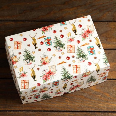 Folding box, bilateral "Christmas evening", 25 x 17 x 10 cm-2