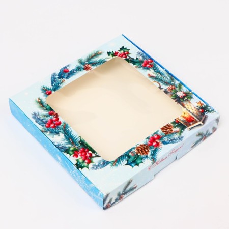 Gift box team with the window "Happy moments", 19 x 19 x 3 cm-2