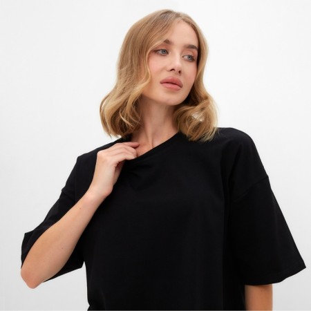 Women's T-shirt Basic Line Black Black, Rr. 42-2