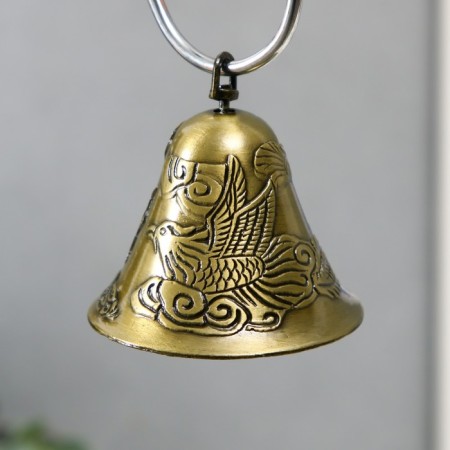 Bronze bell "Dragon and Phoenix" d = 6 cm-1
