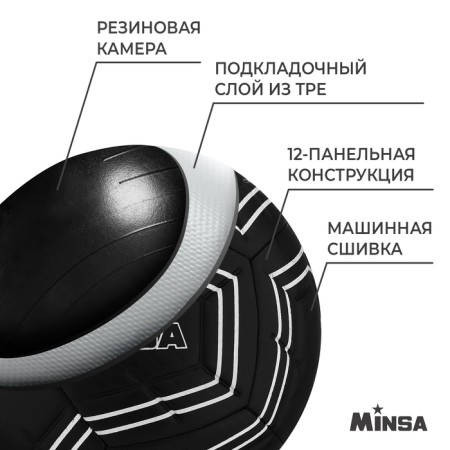 Ball football minsa, TPE, machine stitching, 12 panels, p. 5-2