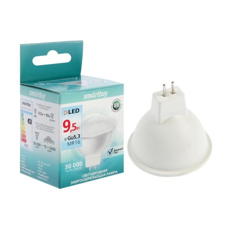 Smartbuy, GU5.3, 9.5 W, 4000 K, Cold Light lamp, cold light