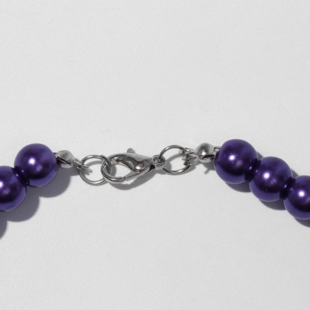 Beads "Classic" mood, ball No. 8, color bright purple, l = 40 cm-3