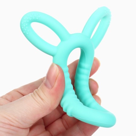Silicone teether for teeth "Bunny", color mix, crush me-6
