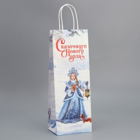 Package for the bottle “Let a fairy tale into your life”, 13 x 36 x 10 cm, New Year-3