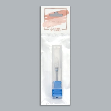 Ceramic milling cutter for “corn manicure”, average cut, 6 × 15 mm, in a plastic case, white color-6