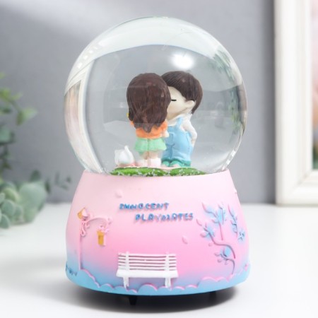 Souvenir Polystone Water Ballion Music, "kids with a kitten" MIX 10x10x15 cm spins-4