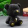 The piggy bank "Bear in the jacket" is black, gold, 19 cm