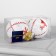 A set of Christmas tree balls “Red snowflakes and deer” 2 pcs., Battery, 1 LED, glow warm white