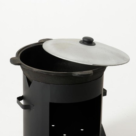 Set for pilaf: cauldron 12l, stove for cauldron, Schumovka 47cm, cook 47cm, frog 33cm-1