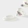 Service Porcelain Tea Daulay "Lavender", 4 items: 2 cups 220 ml, 2 saucers d = 14.2 cm, white color