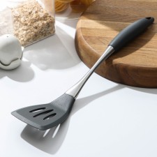 Shovel with slots of the rain of the rain, 35.5 × 7.7 cm, color gray color