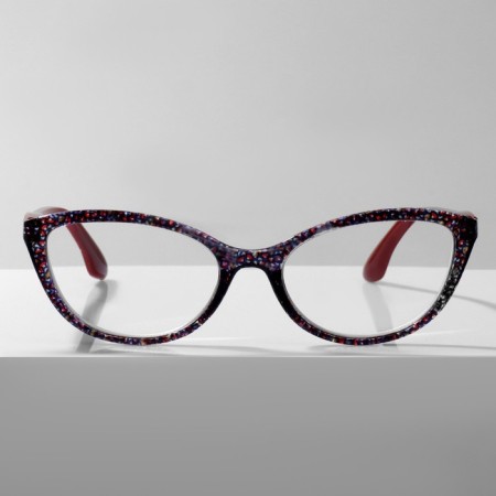 Ready glasses GA0045 (Color: C4 Red Print; Diopter: -3.5; Toning: No)-1