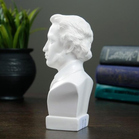 Bust Pushkin Small white 5x6x15cm-1