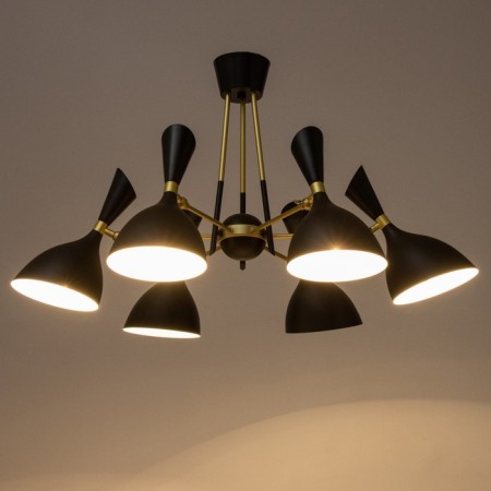 Basteoni chandelier 6he14 40W black and gold 70x70x54 cm Bayerlux-2