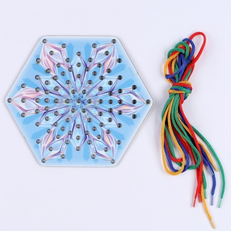 New Year's toy. Lacing "New Year! Snowflake"-1