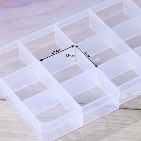 Ricco organizer for storage, 15 cells, 17.5 × 10 × 2 cm, white color-4