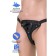 Panties for strapon Realstick Strap-on Emery with tpr nozzle, eco-leather, black color