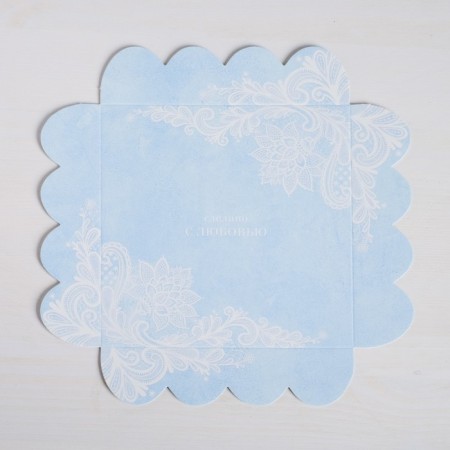 Cookie box, confectionery packaging with PVC lid, “made with love”, 13 x 13 x 3 cm-2