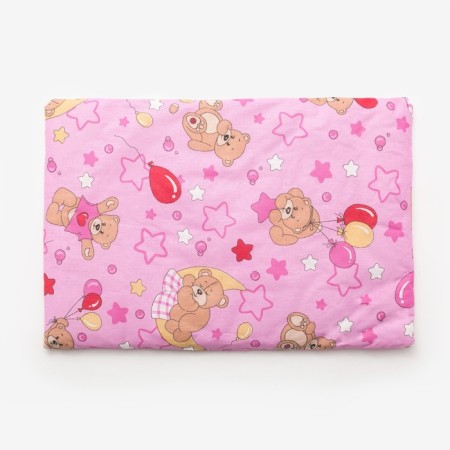 A set in a bed for a girl blanket (110*140cm) with a pillow (40*60cm) calico, synthetic winterizer, mix-1
