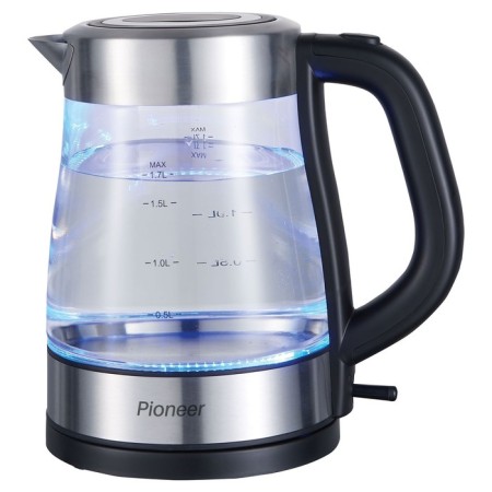 Pioneer KE807G teapots, glass, 1.7 l, 2200 watts, silver