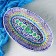 Hollowman Rishtan ceramics "Patterns", 34 cm, multi -colored, oval