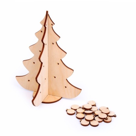 New Year's Christmas tree table team "New Year!", 120 x 140 mm