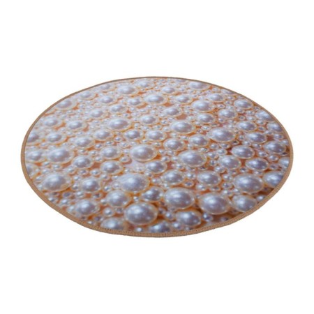 Moisture matting rug Velur Spa "Pearls", round 60 cm-1