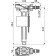 Alcadrain A150-3/8 intake mechanism with lateral eyeliner for ceramic tanks