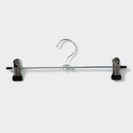 Pan for trousers and skirts with clamps, 30 × 10 cm, silver color
