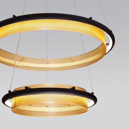 Smart suspended lamp Imperio, SMD, LED tape, 59x59 cm-3