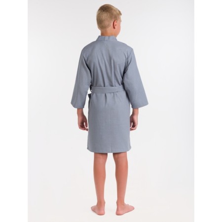 Waffle children's robe "kimono", size 34, color gray color-3