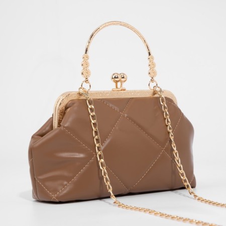 Clamp bag on the farmar, brown color-2