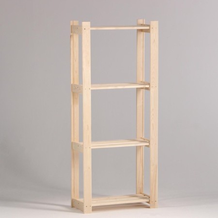 Wooden rack reinforced 150x64x28cm, 4 shelves-2