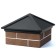 PPK cap to a fence column, 1.5 × 1.5 bricks, 39 × 39 × 4.5 cm, black, “smooth”
