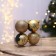 New Year's Christmas Balls “Magic Year!”, For New Year, plastic, d = 8, 4 pcs., Golden color