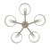 Lamp on the ESCADA rod, 679/5p White. 5x60W, e27, 600x600x180 mm, white color/tree