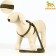 Acunition set is relief, leash 120 x 1.5 cm, OG 36-49 cm, yellow-black