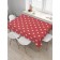 The tablecloth "White hearts", rectangular, Saten, size 145x180 cm