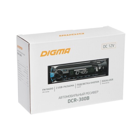 Автомагнитола Digma DCR-380B 1DIN, 4 x 45 Вт, USBx2, SD, AUX-5