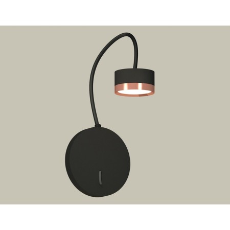 Wall lamp with Ambrella Light, XB9596153, GX53 LED 12 W switch, black sand, pink gold color